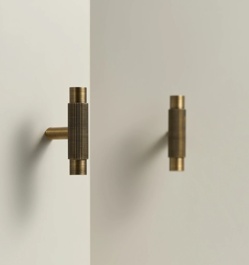 Antique Brass Cabinet Pulls &amp; Knobs - Luxury Linear Solid Brass Hardware – Mid-Century Modern Hardware