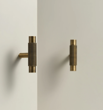 Antique Brass Cabinet Pulls &amp; Knobs - Luxury Linear Solid Brass Hardware – Mid-Century Modern Hardware