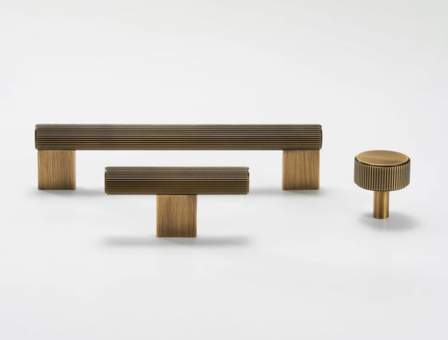 Antique Brass Cabinet Pulls &amp; Knobs - Luxury Linear Solid Brass Hardware – Industrial Modern Hardware