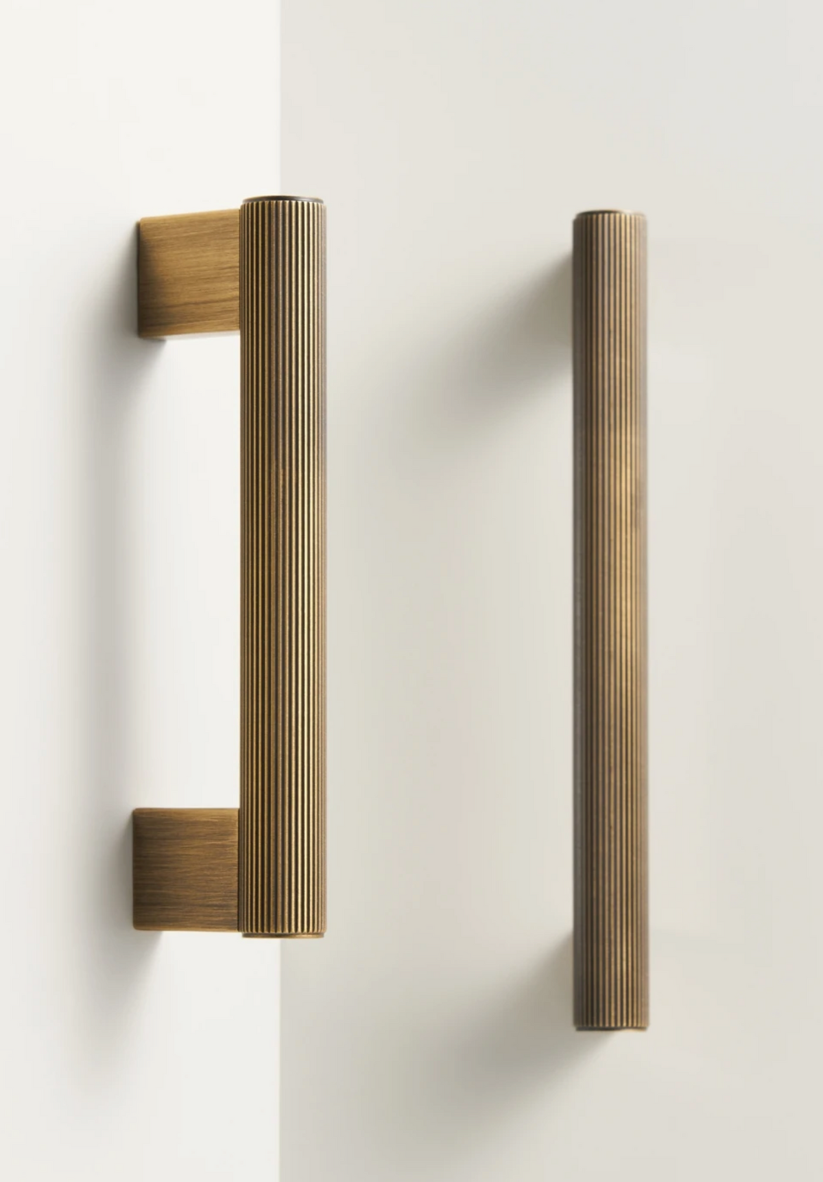 Antique Brass Cabinet Pulls &amp; Knobs - Luxury Linear Solid Brass Hardware – Industrial Modern Hardware
