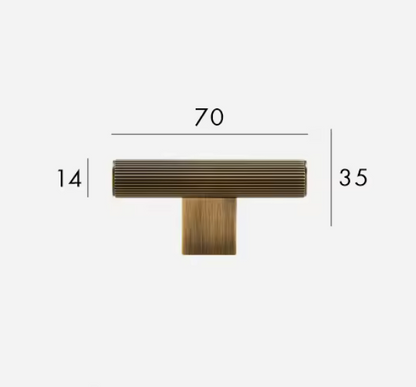 Antique Brass Cabinet Pulls &amp; Knobs - Luxury Linear Solid Brass Hardware – Industrial Modern Hardware