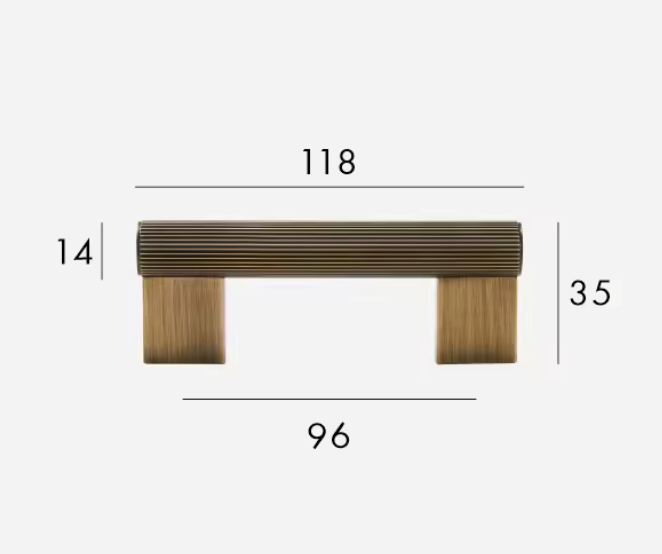 Antique Brass Cabinet Pulls &amp; Knobs - Luxury Linear Solid Brass Hardware – Industrial Modern Hardware