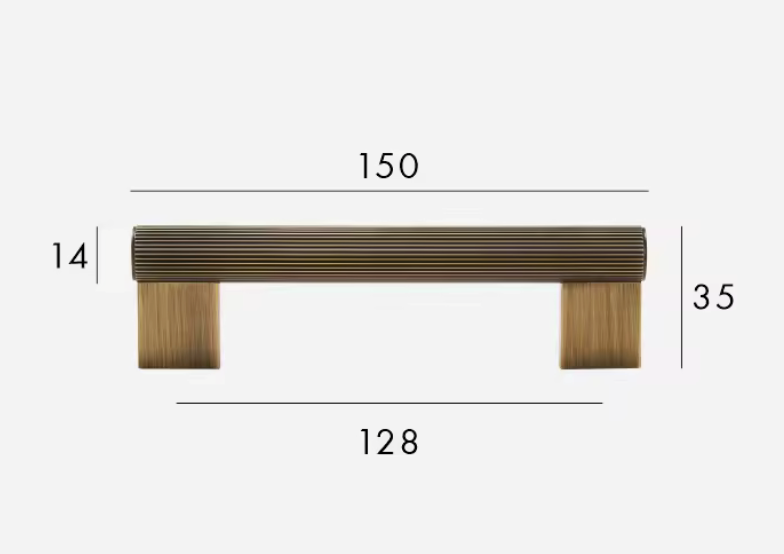 Antique Brass Cabinet Pulls &amp; Knobs - Luxury Linear Solid Brass Hardware – Industrial Modern Hardware