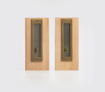 Solid Brass Flush Pull Handle for Pocket &amp; Sliding Doors — Recessed Cup Handle