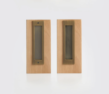 Solid Brass Flush Pull Handle for Pocket &amp; Sliding Doors — Recessed Cup Handle