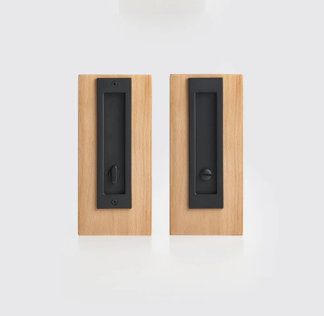 Solid Brass Flush Pull Handle for Pocket &amp; Sliding Doors — Recessed Cup Handle