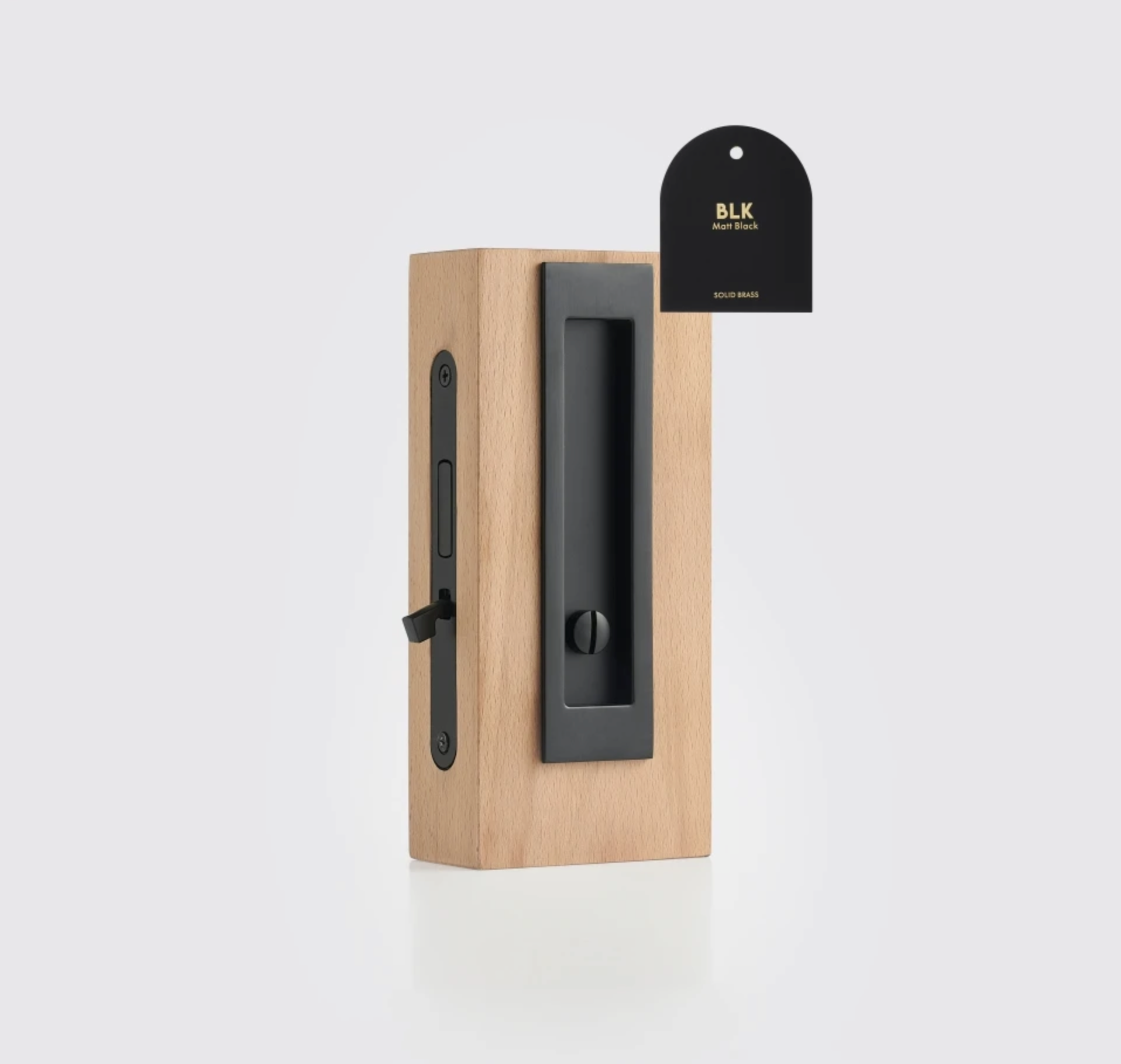 Solid Brass Flush Pull Handle for Pocket &amp; Sliding Doors — Recessed Cup Handle