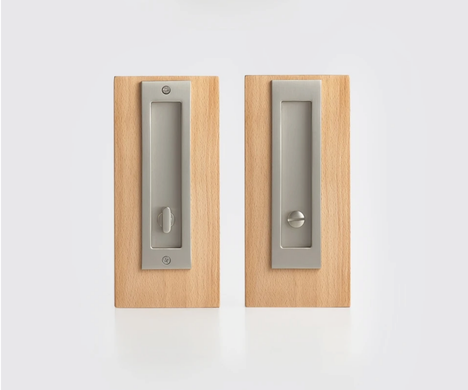 Solid Brass Flush Pull Handle for Pocket &amp; Sliding Doors — Recessed Cup Handle