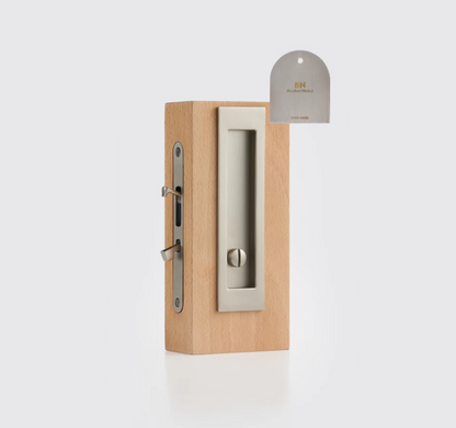 Solid Brass Flush Pull Handle for Pocket &amp; Sliding Doors — Recessed Cup Handle