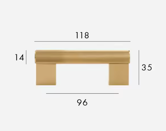 Brass Cabinet Pulls &amp; Knobs - Luxury Linear Solid Brass Hardware – Industrial Modern Hardware