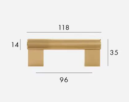 Brass Cabinet Pulls &amp; Knobs - Luxury Linear Solid Brass Hardware – Industrial Modern Hardware