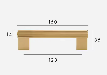 Brass Cabinet Pulls &amp; Knobs - Luxury Linear Solid Brass Hardware – Industrial Modern Hardware