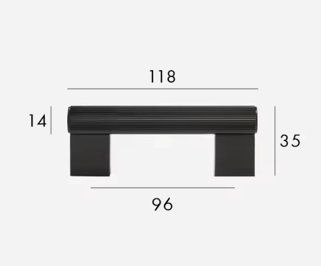 Matte Black Cabinet Pulls &amp; Knobs - Luxury Linear Solid Brass Hardware – Industrial Modern Hardware