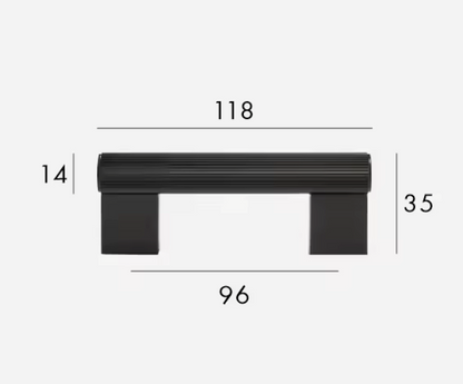 Matte Black Cabinet Pulls &amp; Knobs - Luxury Linear Solid Brass Hardware – Industrial Modern Hardware