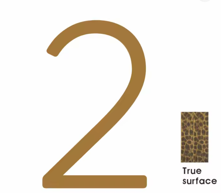 Solid Antique Brass House Numbers | Hammered Finish