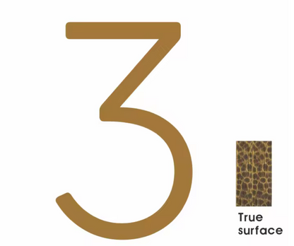 Solid Antique Brass House Numbers | Hammered Finish