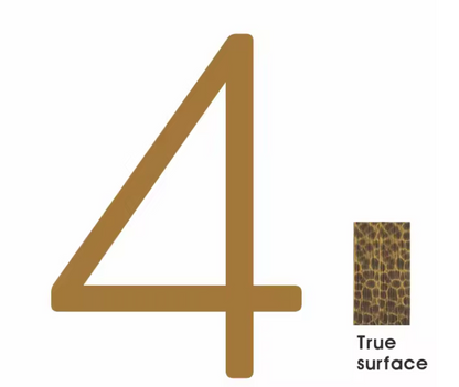 Solid Antique Brass House Numbers | Hammered Finish