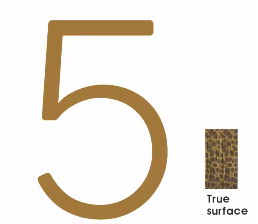 Solid Antique Brass House Numbers | Hammered Finish