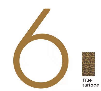 Solid Antique Brass House Numbers | Hammered Finish