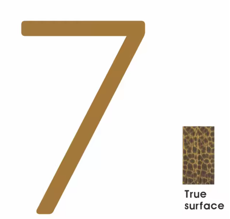 Solid Antique Brass House Numbers | Hammered Finish