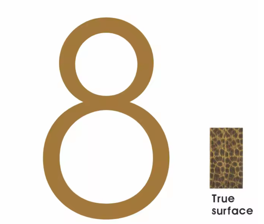 Solid Antique Brass House Numbers | Hammered Finish