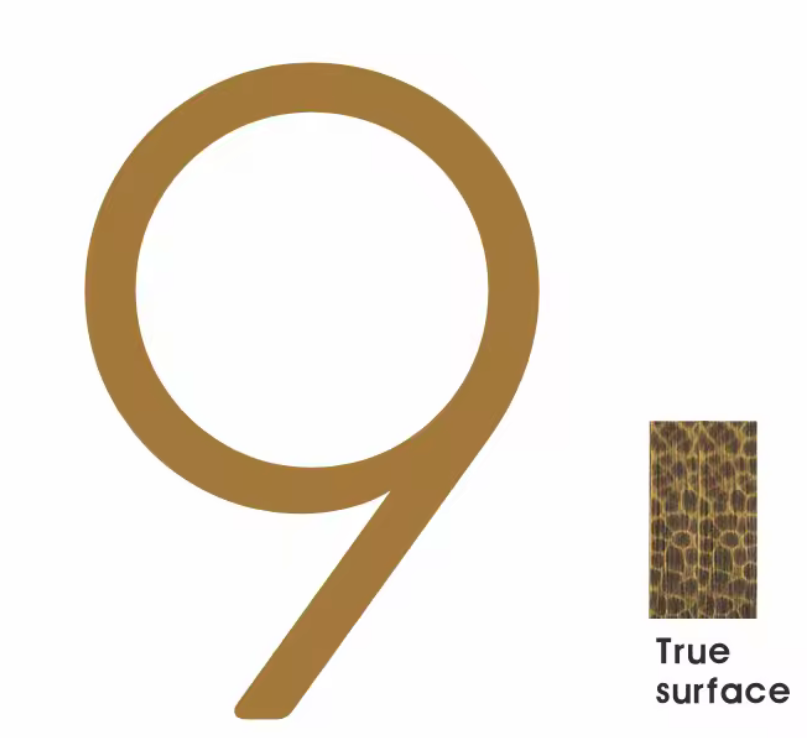 Solid Antique Brass House Numbers | Hammered Finish