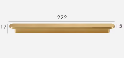 Minimalist Brushed Brass Cabinet Pulls | Modern Pill-Shaped Drawer Handles