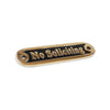 No Soliciting Door Plate