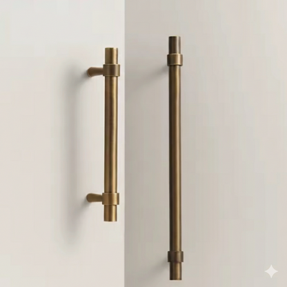 Antique Brass Cabinet Pulls - Modern Solid Brass  – Sleek &amp; Durable Drawer Handles