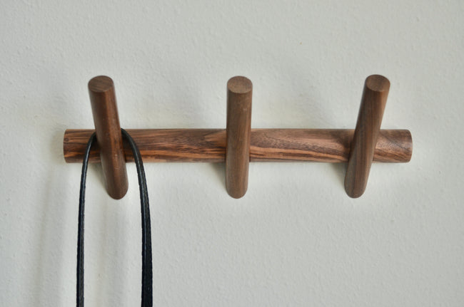 Wood Coat Rack Modern Wall Mounted Hat and Towel Hanger Wooden Hooks R – Modern  Home by Bellver