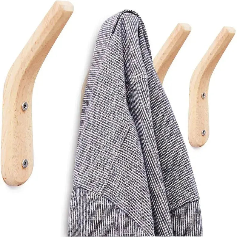 Modern Wooden Hook, Single Organizer, Hat Rack, Towel Hook - Natural Wood Modern Home by Bellver