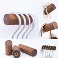 Modern Wooden Hook, Single Organizer, Hat Rack, Towel Hook - Walnut - Natural