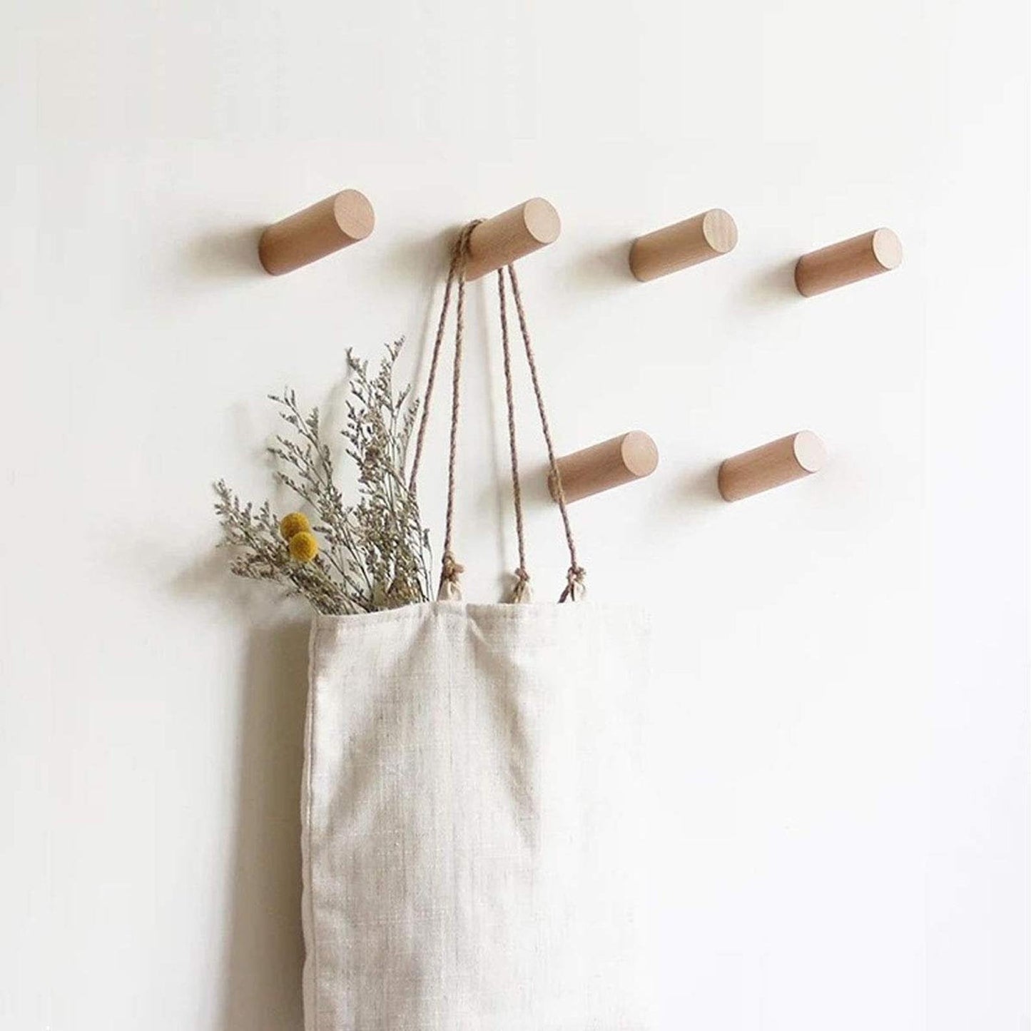Modern Wooden Hook, Single Organizer, Hat Rack, Towel Hook - Walnut - Natural
