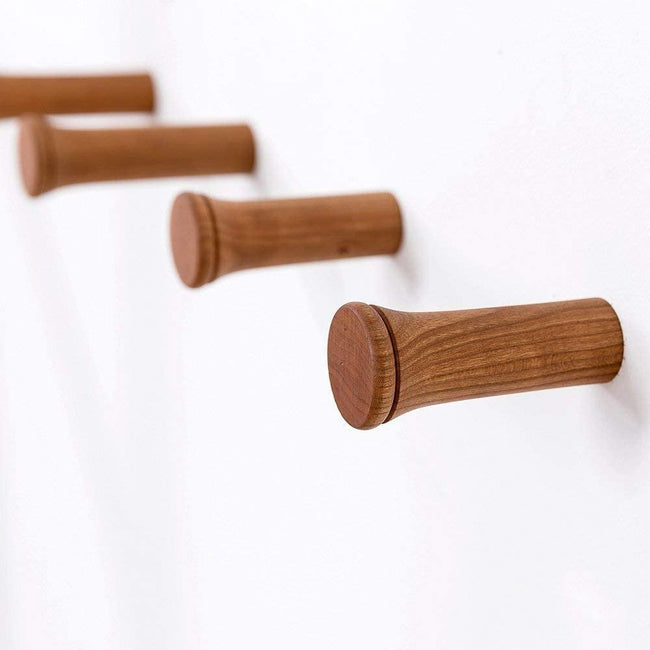 NFNSIG Wooden Towel Hook, Wall Mounted Hanging Hanger, Rustic Decorative  Wood Adhesive Hooks, Utility Hooks Coat Hooks, Vintage Single Hook Hat Rack