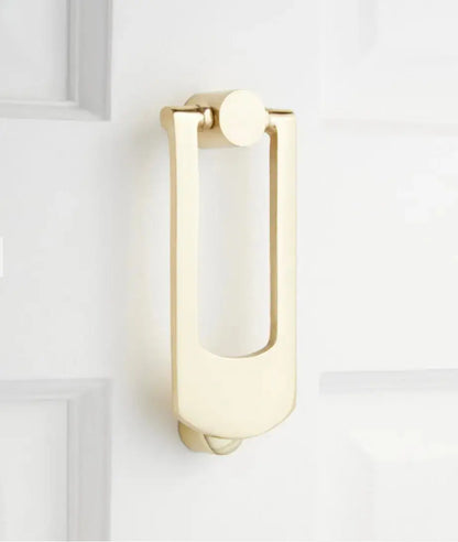 Solid Brass Door Rectangular Door Knocker - Satin Brass - Satin Nickel - Polished Brass - Polished Nickel - Matte Black - Antique Brass Modern Home by Bellver