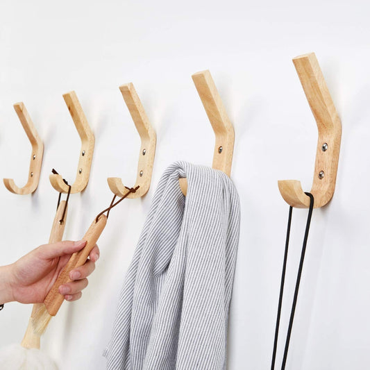 Modern Wooden Hook, Single Organizer, Hat Rack, Towel Hook - Natural Wood