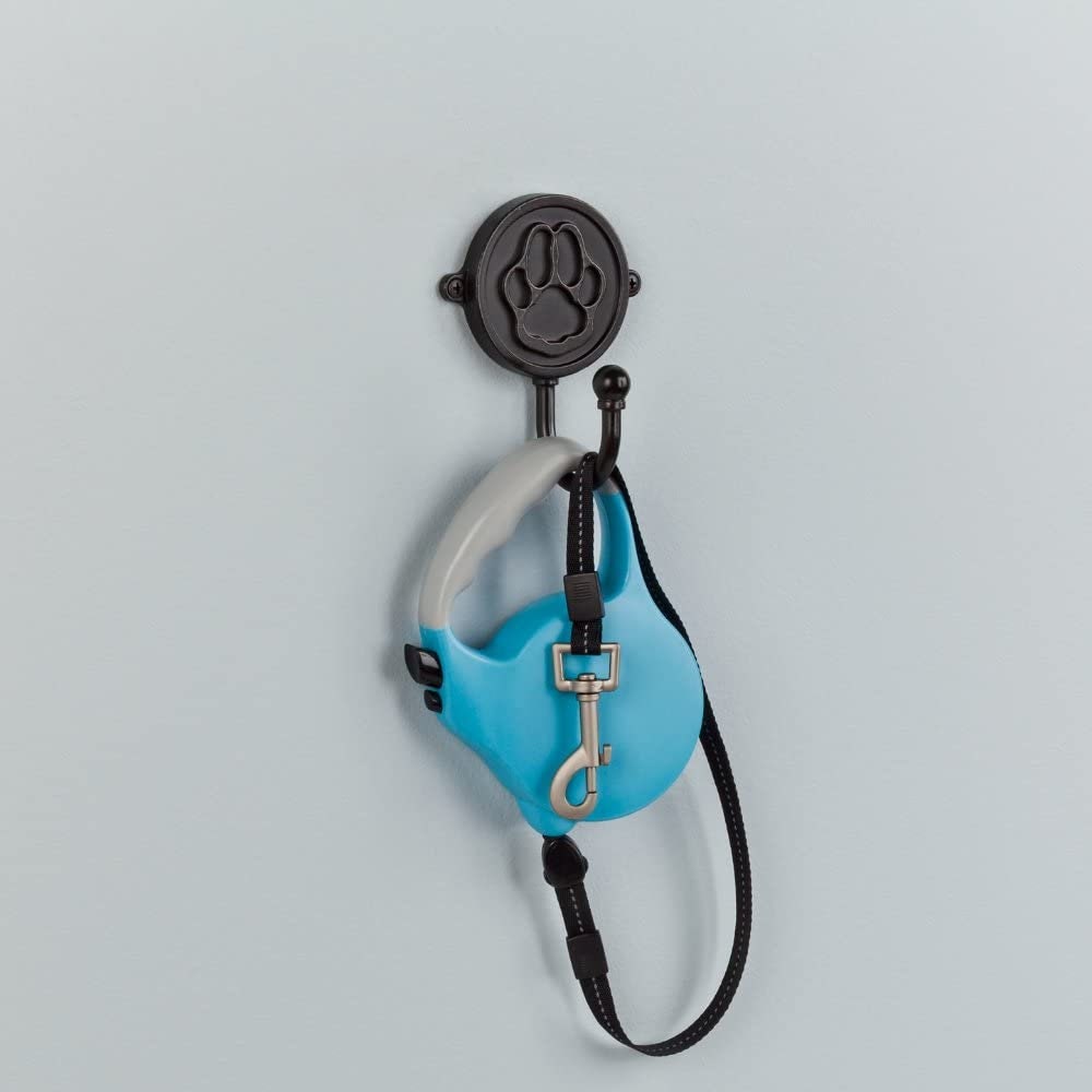 Doggy Pet Paw Print Wall Hook - Leash Holder- Oil Rubbed Bronze - Satin Nickel
