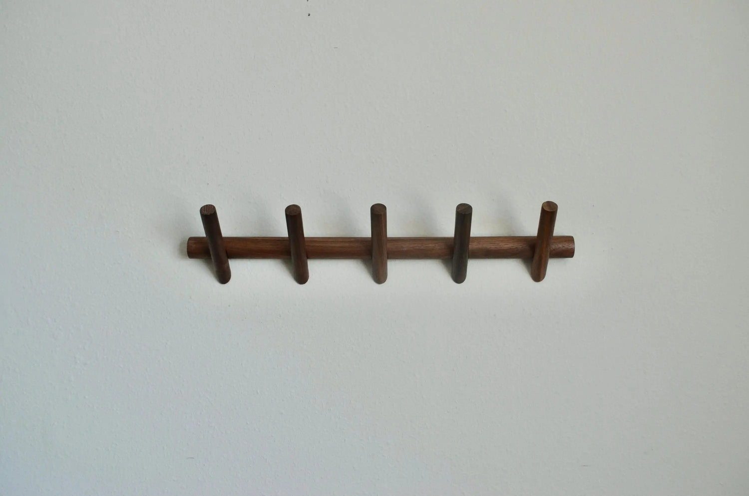 Wood Coat Rack Modern Wall Mounted Hat and Towel Hanger Wooden Hooks Robe Racks - Small - Large - WALNUT Modern Home by Bellver