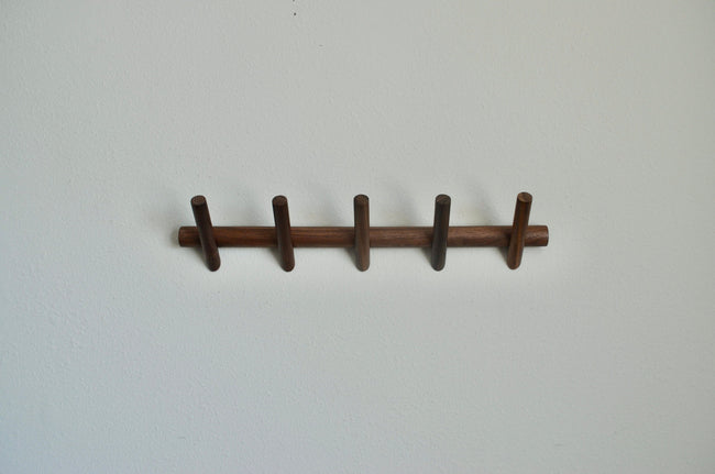 Wood Coat Rack Modern Wall Mounted Hat and Towel Hanger Wooden