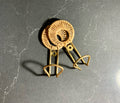Rattan Bohemian Style Metal Hook - Wicker - Metal Brass - Chic Wall Hook