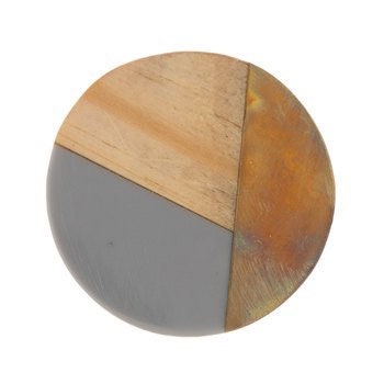 Wood Geometric Cabinet Knob - Wood Knob - Chest Cabinet Knob