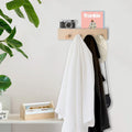 Modern Wood Coat Rack with Shelf Storage, Wooden Peg , Towel Hanger Wooden Hooks Robe Racks