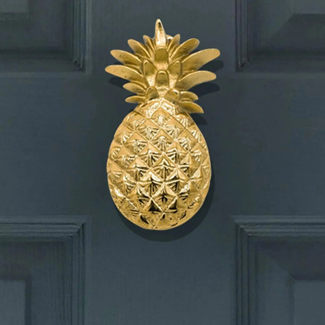 Brass Pineapple Door Rectangular Door Knocker - Polished Brass Modern Home by Bellver