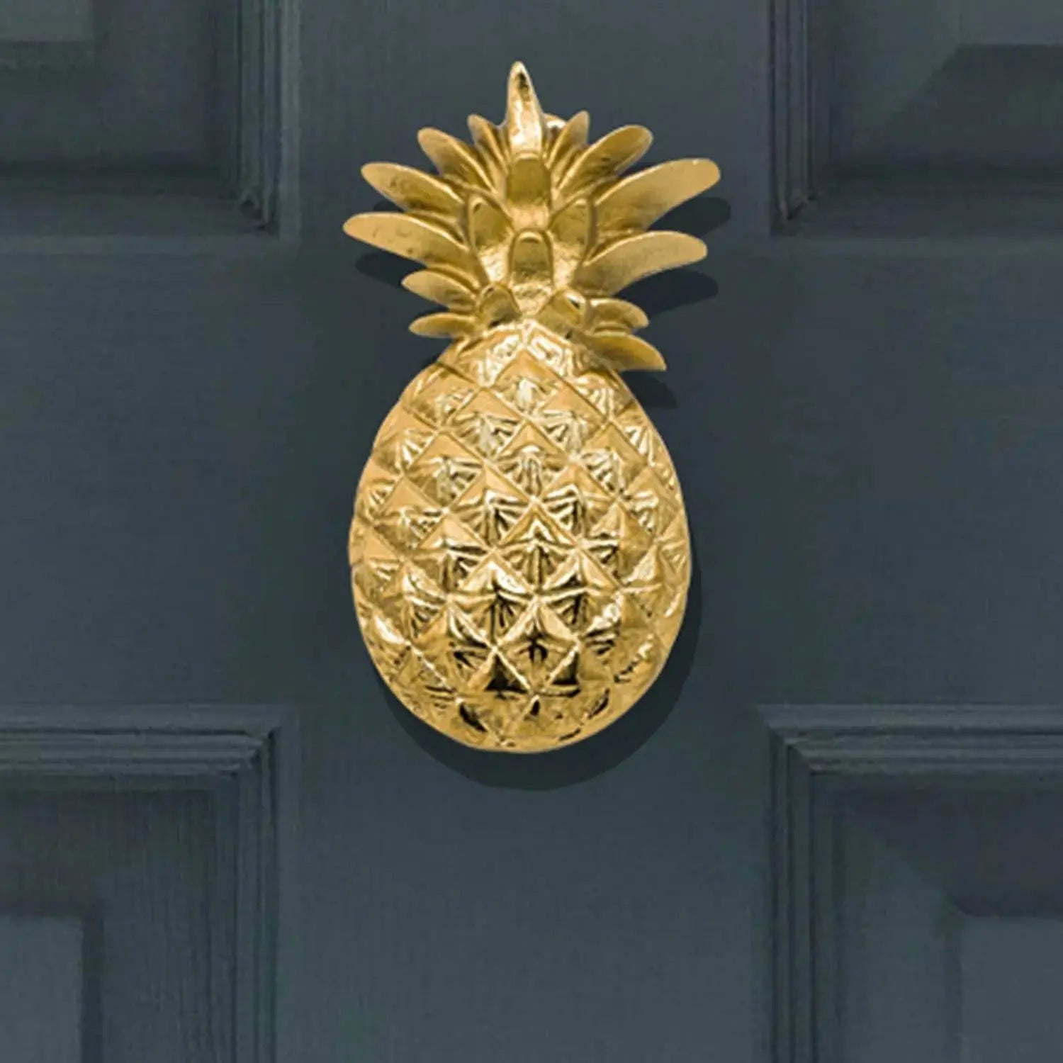 Brass Pineapple Door Rectangular Door Knocker - Polished Brass Modern Home by Bellver